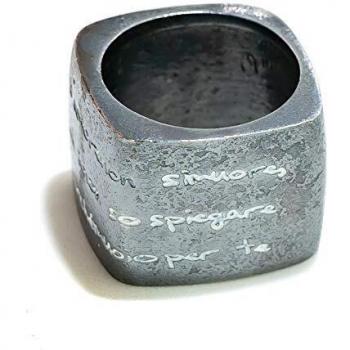 Bague à la mode Demaria acier gris, modèle DM6TA052‑N14, taille 14