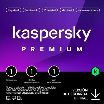 Kaspersky Seguridad Total Premium 1 Dispositivo Licencia Digital 1 Año