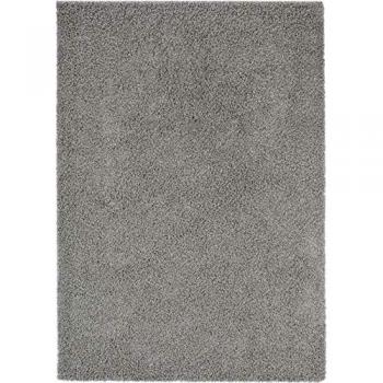Alfombra de pelo largo gris oscuro 80x150