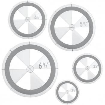 Juego de Reglas Círculo con 5 Moldes