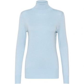 Kaffe Kaastrid Blue Roll‑Neck Pullover – Size XS
