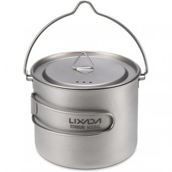 Lixada 1600ml Titanium Outdoor Pot