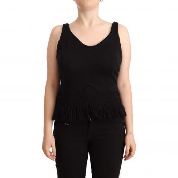 Ermanno Black Women’s Casual Sleeveless Top – Large