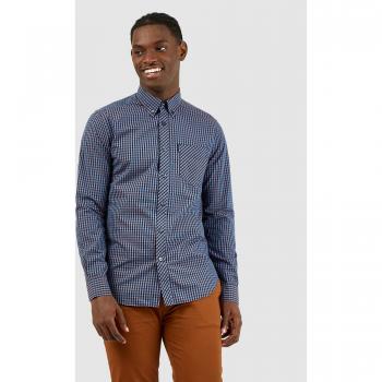 Small Caramel Long Sleeved Gingham Shirt