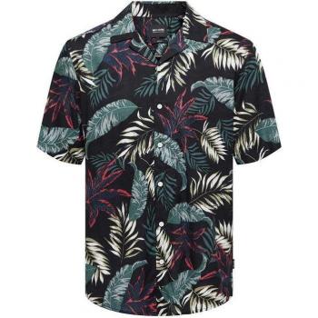 ONLY & SONS ONSWayne Life AOP Kurzarmhemd schwarz M