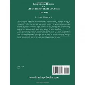 Jurisdictional Histories of Ohio's 88 Counties 1788-1985