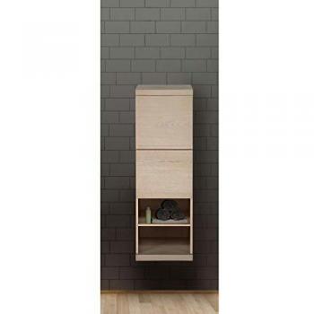 Columna Elevada para Baño Enio 120 cm con Nicho y Acabado en Roble