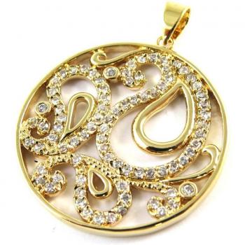 Lily Tesoro [N9183] – Collar dorado de oro pulido