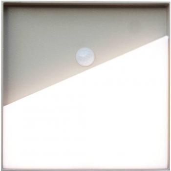 Aplique LED recargable Eco-Light Meg, color arena, 15 x 15 cm, con sensor