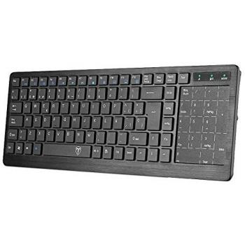 Teclado QWERTY Inalámbrico con Números y Touchpad VicTsing