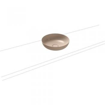 Vasque effet perlant beige Bahama Kaldewei Miena 38 cm sans trop-plein