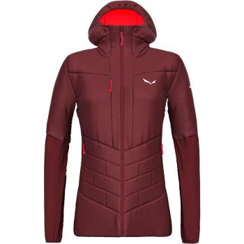 Veste Salewa Ortles Hybrid TirolWool Responsive Femme Bordeaux