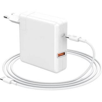 Power wall charger 108 W – USB‑C PD, 2 m câble (Blanc)