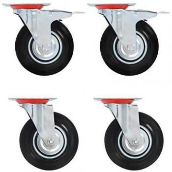 Heavy Duty Swivel Casters, 12 Pcs, 125 mm, VidaXL