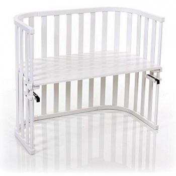 Maxi Advance mitwachsendes Buchenholz‑Beistellbett, weiß lackiert