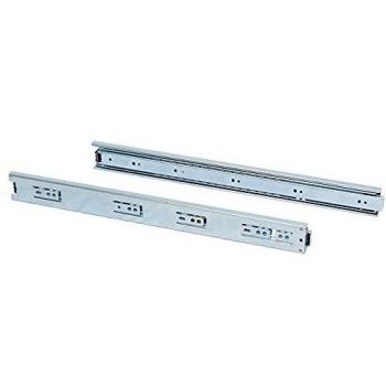 EMUCA Set di guide a sfera per cassetti a estrazione totale, altezza 45 mm, lunghezza 400 mm, Acciaio, Zincato bianco