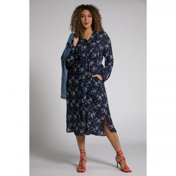 Robe chemisier ULLA POPKEN bleu marine à motifs