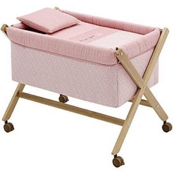 Cuna moisés Cambrass forest rosa/natural 55x87x74 cm