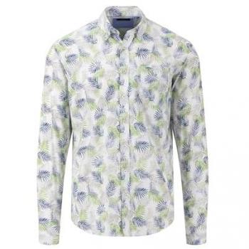 Fynch Hatton Camicia a Maniche Lunghe 1035080 L Grigio Cool
