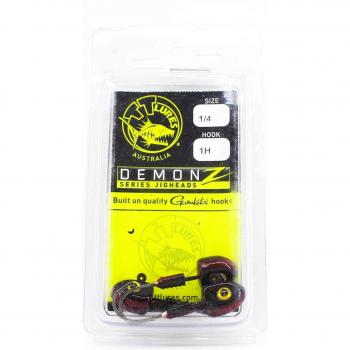 Tackle Tactics TT Demonz Jig Head 1/4 oz 1H 3/pachet Mormora Rossa