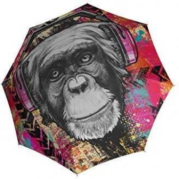 Doppler Taschenschirm Modern Art Magic Mini – Leichtgewicht – Automatik – Stilvolles Design – Affe