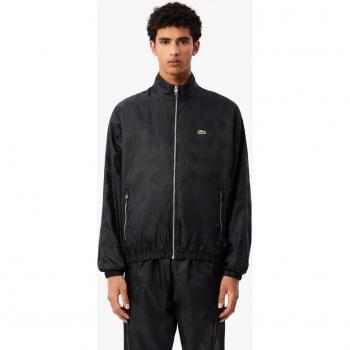 Lacoste Giacca da Sport Uomo con Monogramma Nera Taglia L