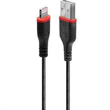 Lindy 2m USB-A to Apple Lightning Cable for Charging and Data Transfer