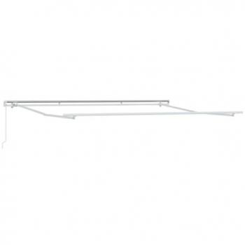 Metal Awning – Manual, White 4.5 × 3 m – VIDA XL