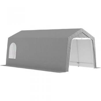 Tienda de Almacenamiento en Garaje Outsunny 300x597 cm con Cremallera