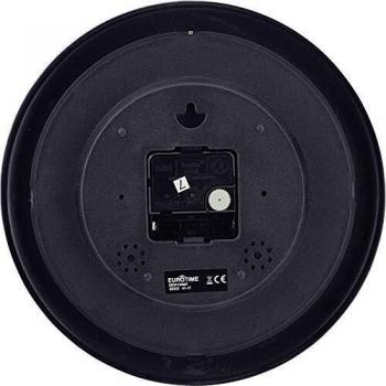 EuroTime 22221 Quarz Wanduhr 25 cm Schwarz