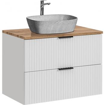 Meuble Simple Vasque Pierre 80cm Adriel Blanc