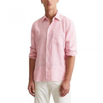 MARC O'POLO Leinenhemd Regular Fit pink | L