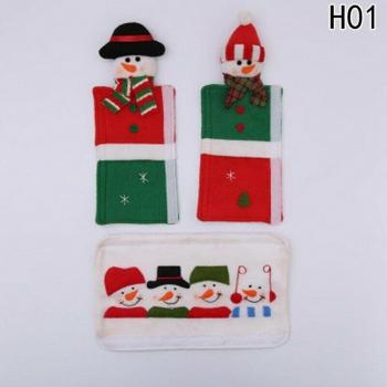 Protector Navideño “Muñeco de Nieve” – Manija Horno Microondas (Lote)