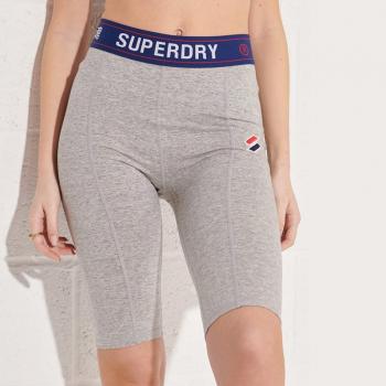 Superdry Leggings Donna L Cycle Essenziali Grigio Blu Corti