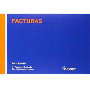 Cuaderno de Facturas 4º Apaisado 100 Páginas Duplicadas