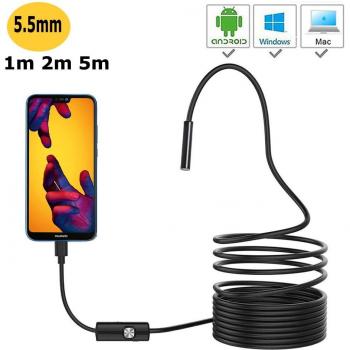 5.5mm HD Mini Camera Endoscope with 1M/2M USB Cable for Android