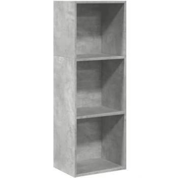 Libreria Grigio Cemento 40x30x114 cm in Legno Multistrato