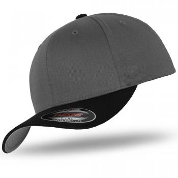 Kammgewebe FlexFit Basecap mit Skull‑Bandana, Dunkelgrau/Black XS