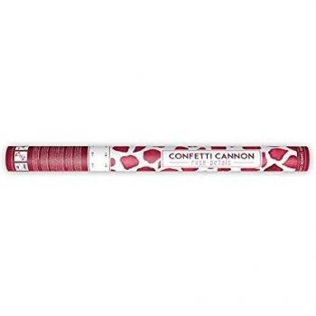 Partydeco Cannone di coriandoli 60 cm Petali rosa rossi