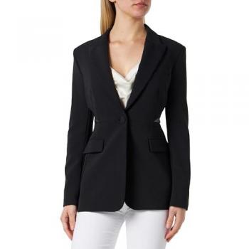 Pinko Women's Nymphaeum Technical Stretch Crepe Jacket Black Size 14
