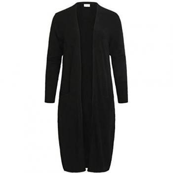 Vila Strickjacke Ril 14042770, Schwarz, Regular Fit