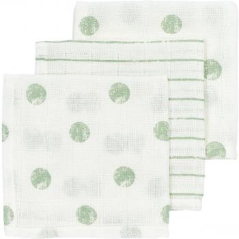 Meyco Mullwindeln 3er-Pack Dot Stripe Soft Green