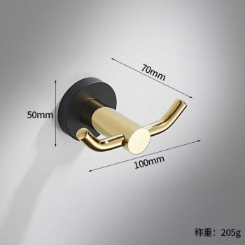 Gold Black Key Hanger Wall Hooks