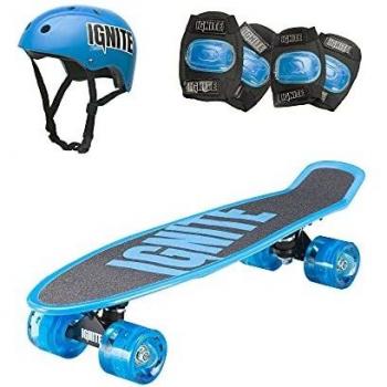Ignite TYRO Kids Skateboard for Ages 3+ with Safety Pads