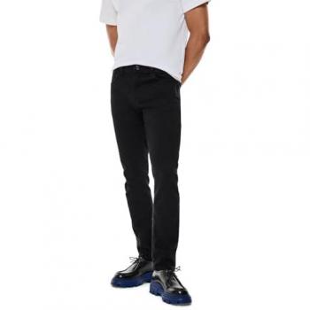 STREET ONE MEN Regular-Fit 5-Pocket-Jeans schwarz Gr. 33 Länge 34