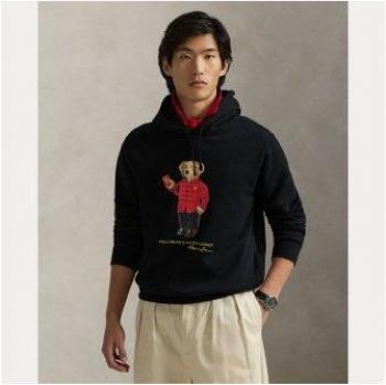 Ralph Lauren Cotton Jersey Bear Hoodie