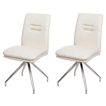 Pack double chaise MENDLER HWC‑H70 – couleur crème‑bivouac