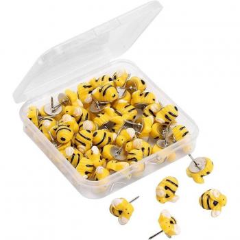 Bee-Shaped Push Pins for Office Decoration