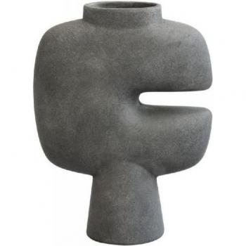 Coppia di Vasi Tribal Medium Grigio Fumoso H30
