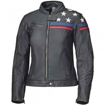 Held Midway Giacca moto in pelle per donna Nero Bianco 36